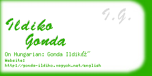 ildiko gonda business card